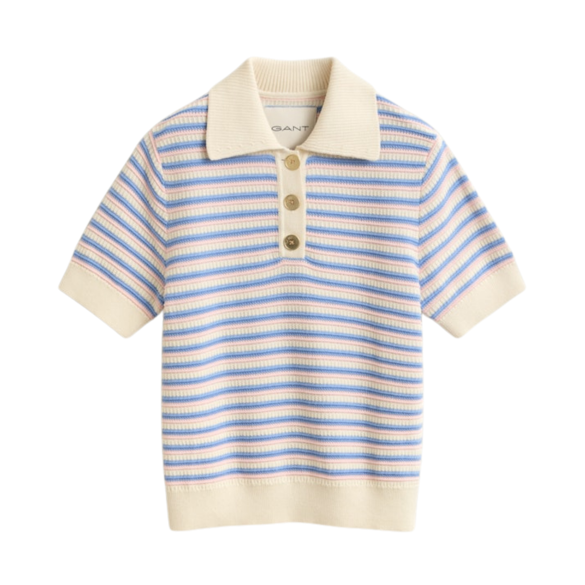 Textured Multistripe Rugger - Cream