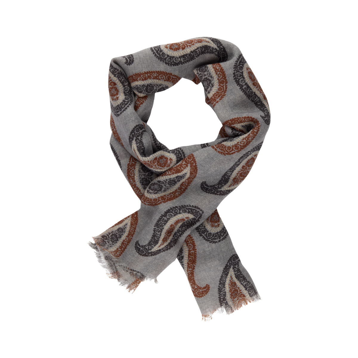 Scarf 68 x 190 cm Wool - 331 Grey Pattern