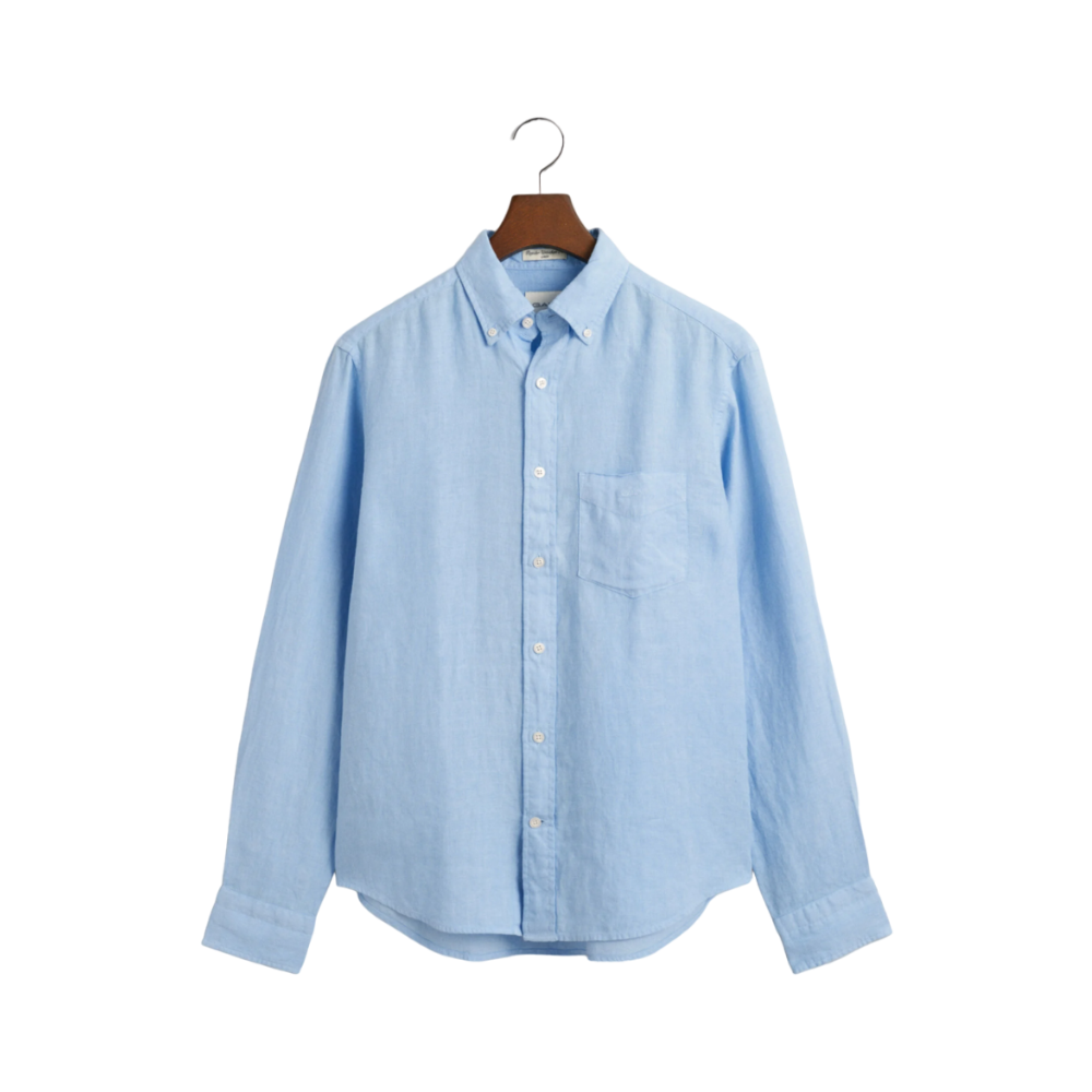 Reg Gmnt Dyed Linen Shirt - Blue