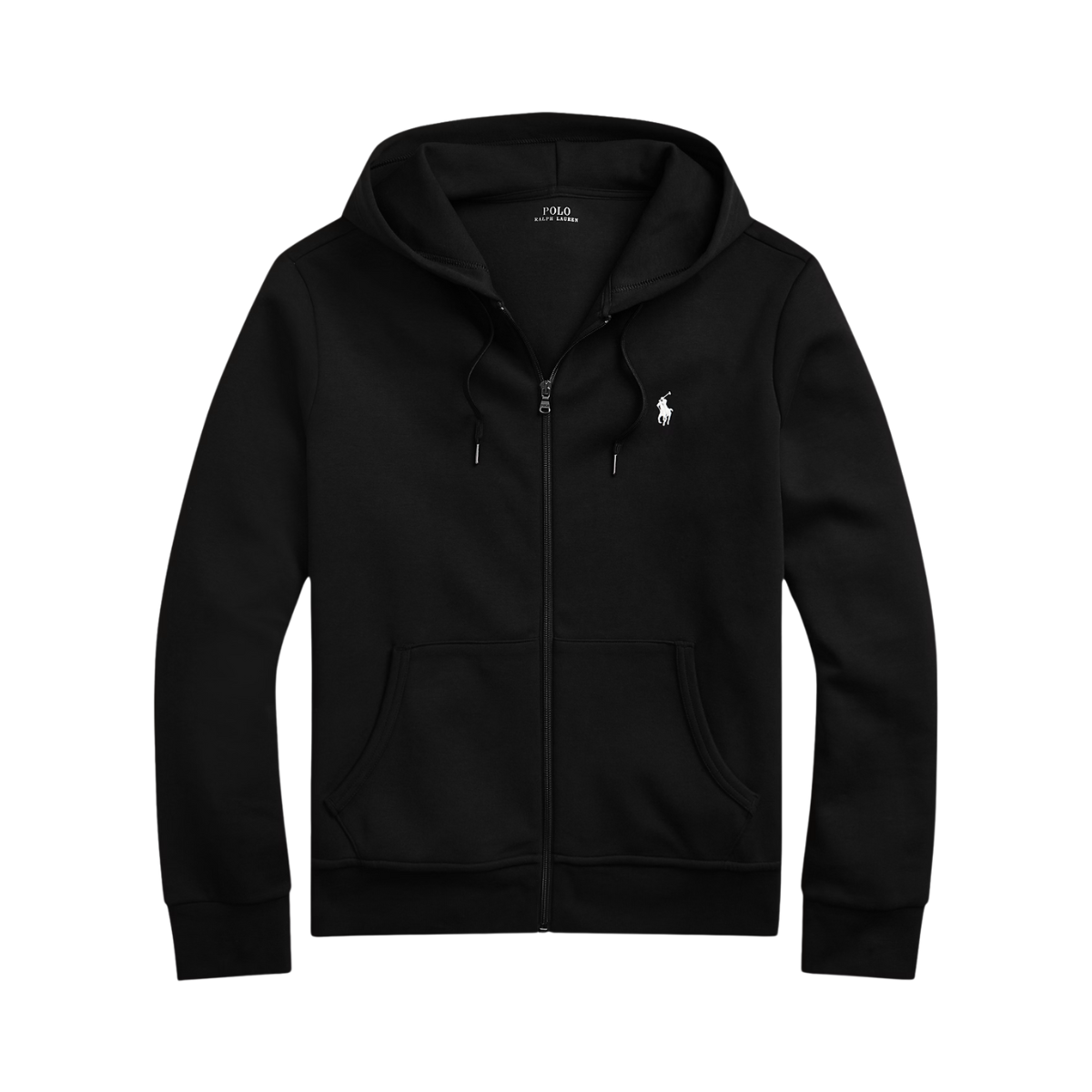 Double Knit Full-Zip Hoodie - Polo Black