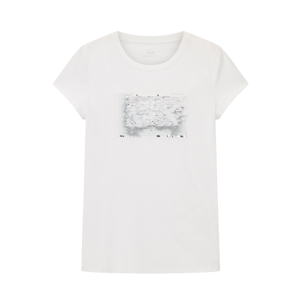 T-Shirt - White Ground/Silver