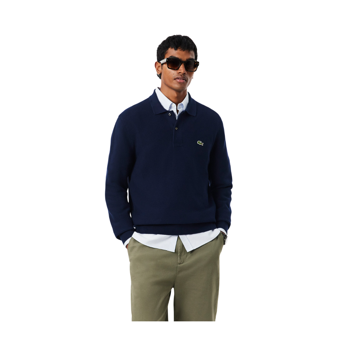 Polo Sweater - Navy Blue