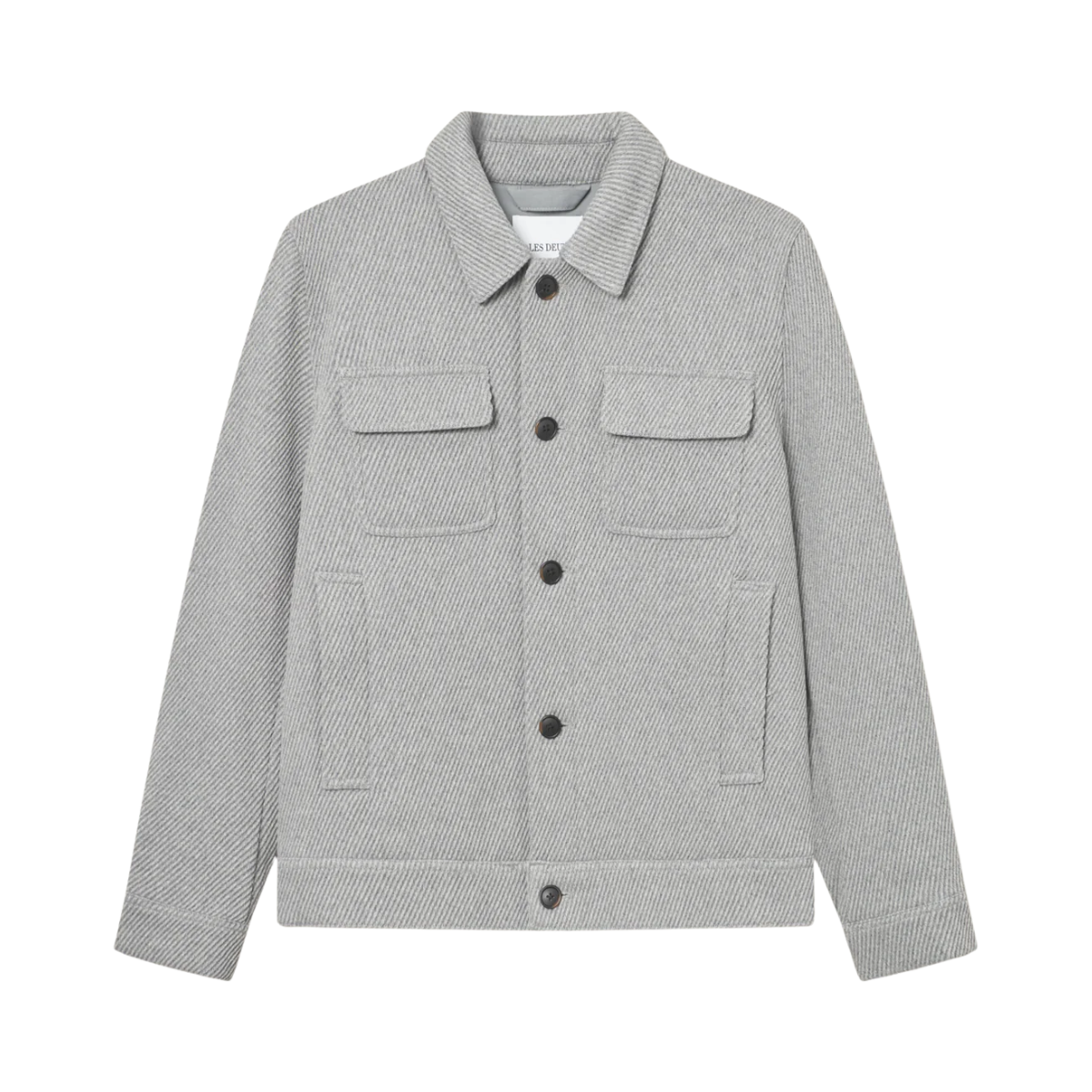 Nash Twill Wool Jacket - Grey Melange