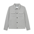Nash Twill Wool Jacket - Grey Melange