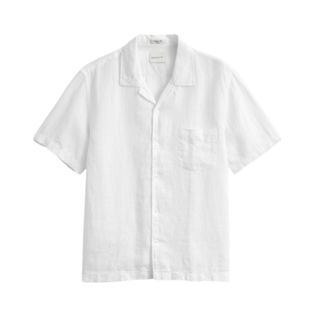 Gmnt Dyed Linen Camp Shirt - White