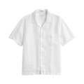 Gmnt Dyed Linen Camp Shirt - White