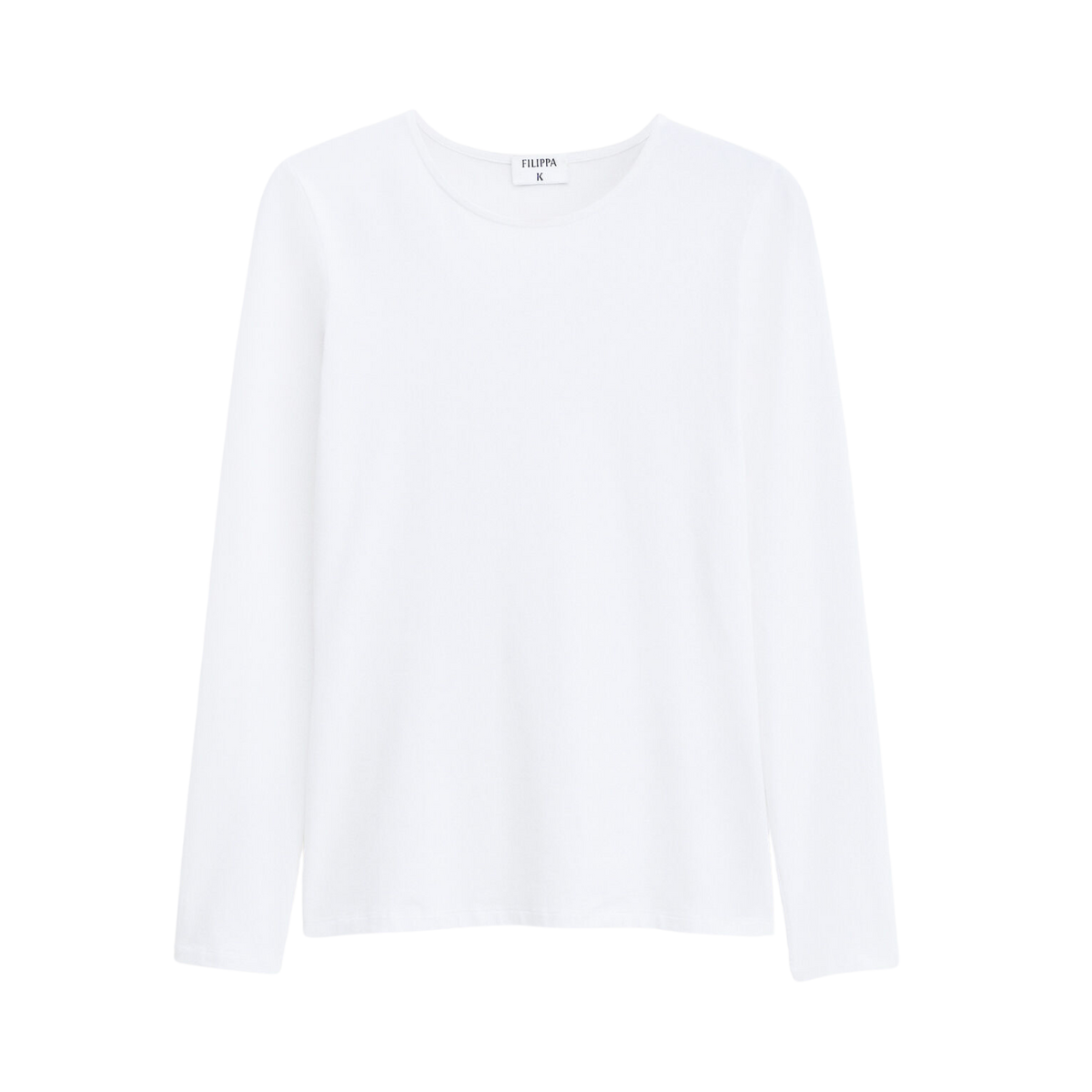 Cotton Stretch Long Sleeve - White