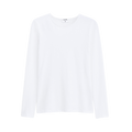 Cotton Stretch Long Sleeve - White