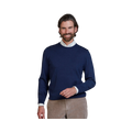 Crew Neck Knit E-Patch - Navy