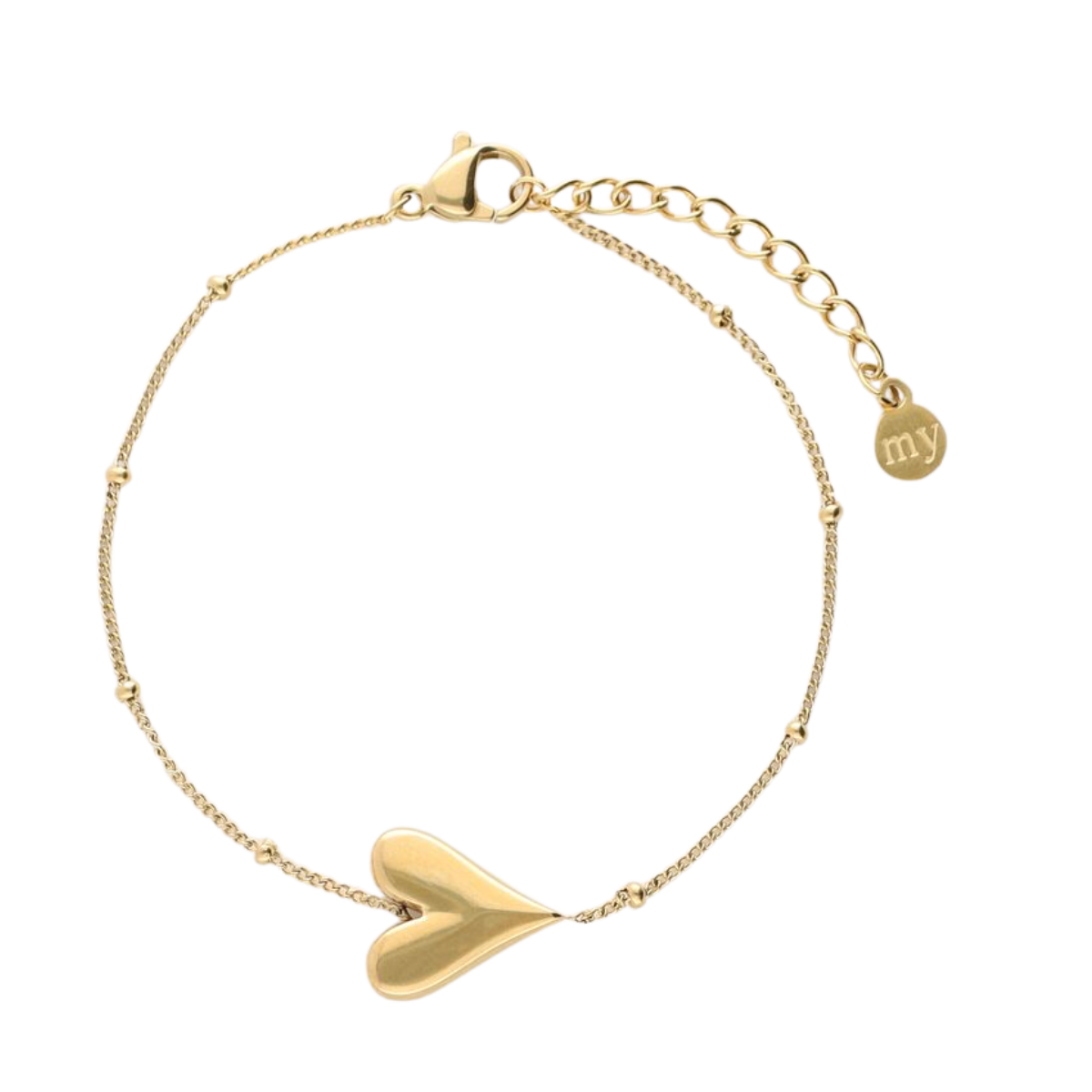 Bracelet heart horizontal - Gold