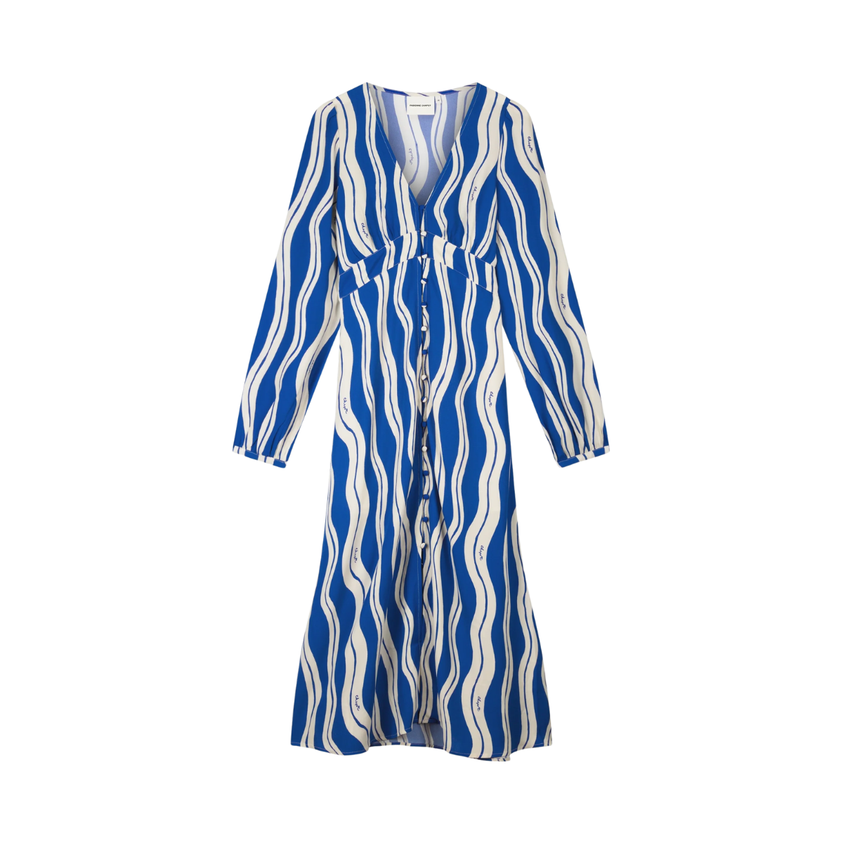 Ana Dress - 0248 Cosy White/Cobalt