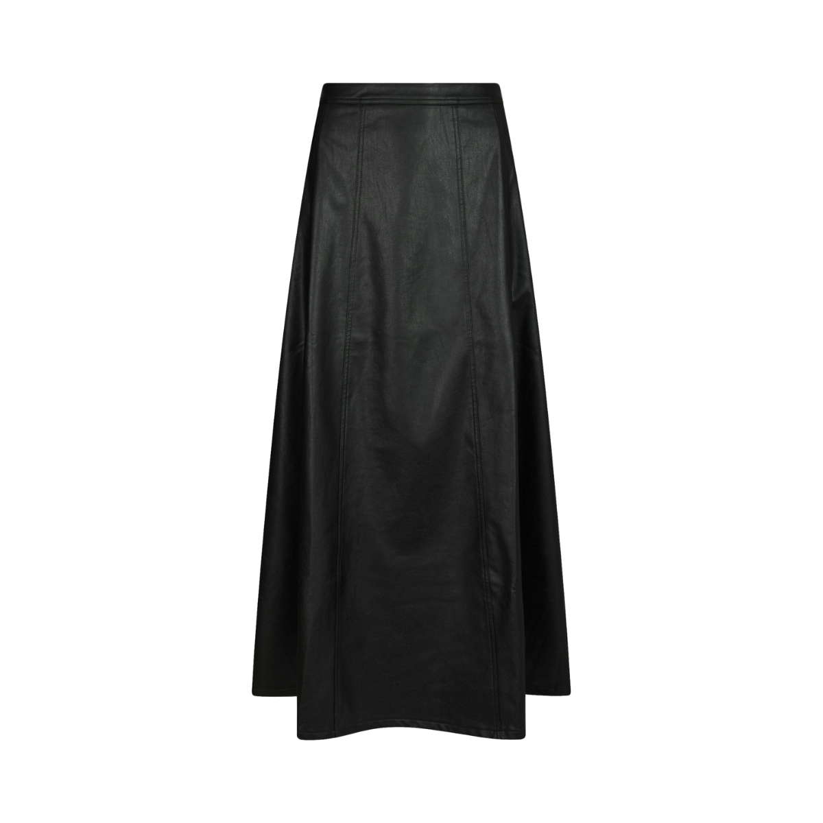 Raya Faux Leather Skirt - Black