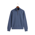 Sacker Rib Half-Zip Sweatshirt - Blue