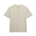 Classic Cotton Lin Ss Grandad - Natural Ecru
