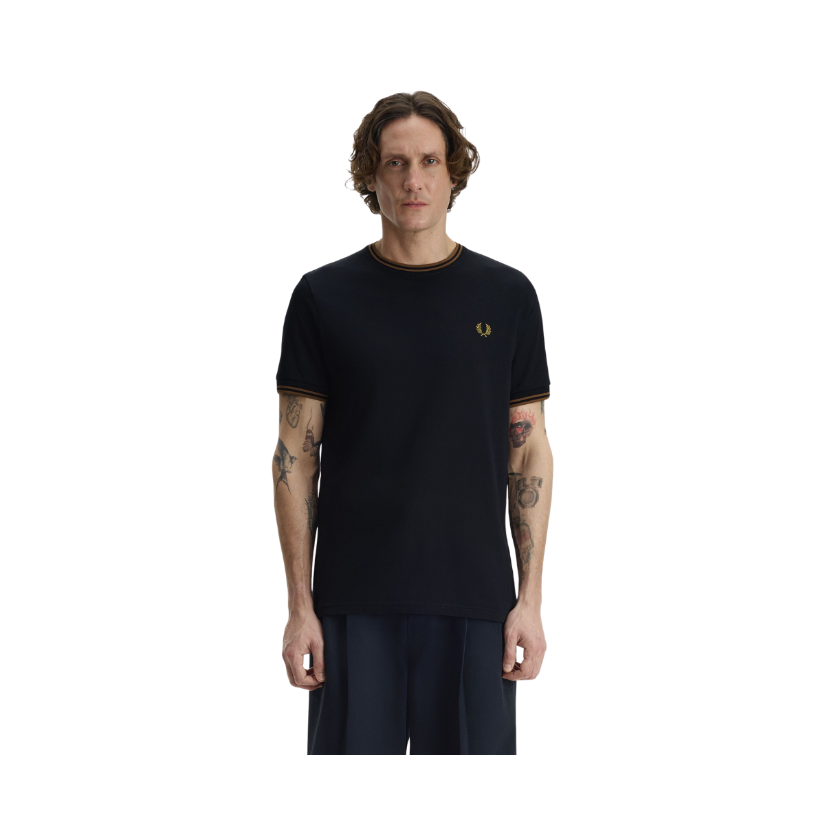 Twin Tipped T-Shirt - Navy/Bronze