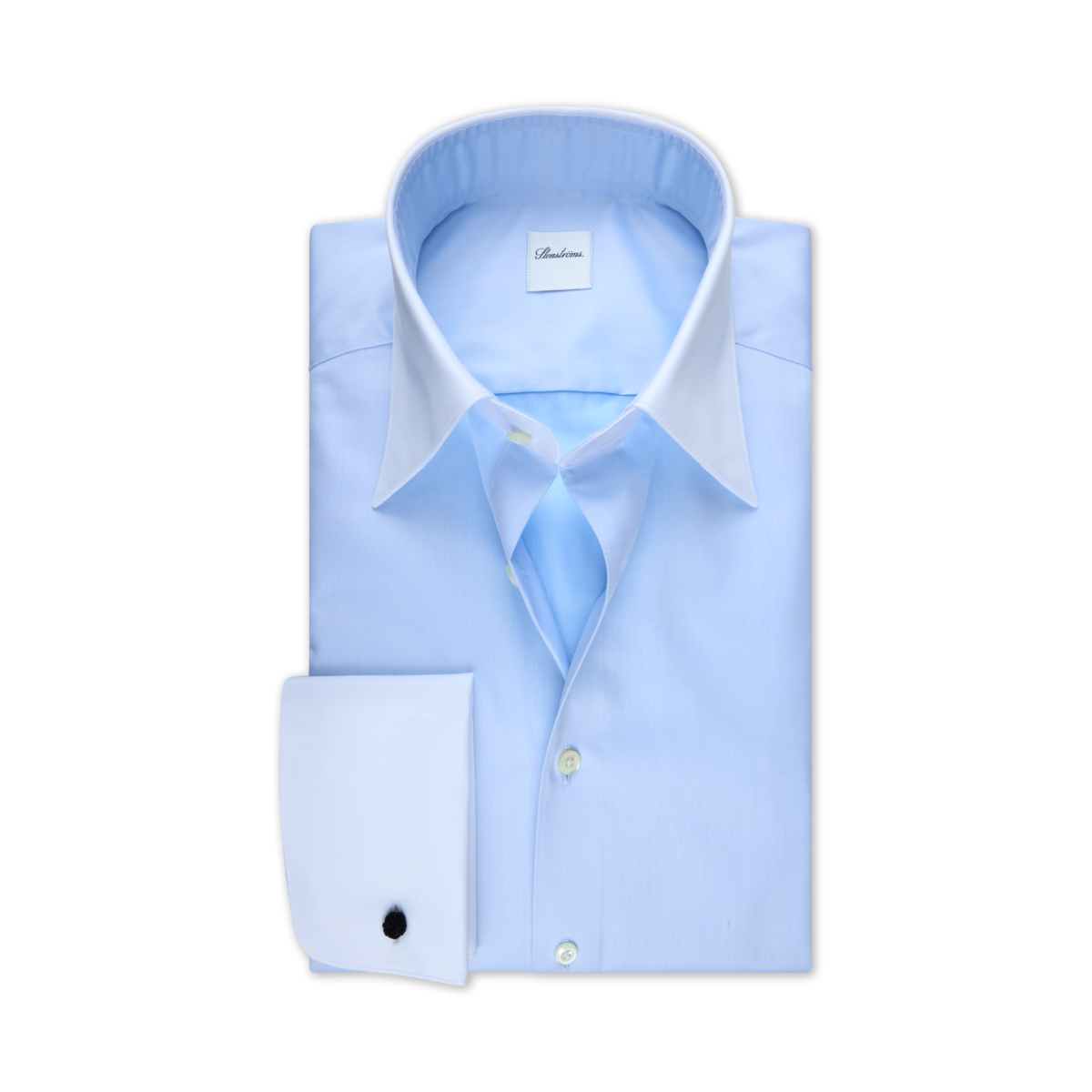 Slimline C20 White Collar & DR Cuff - Light Blue