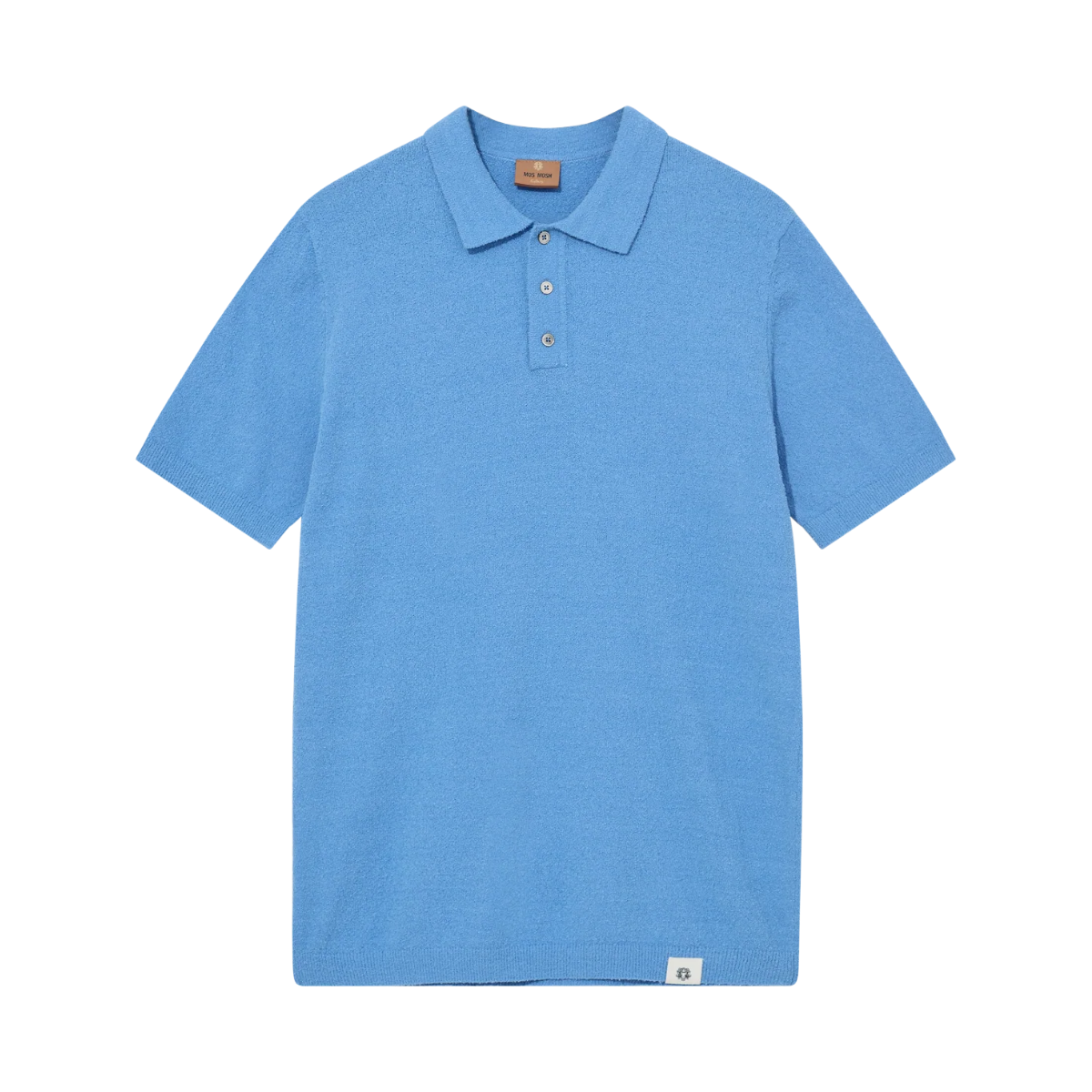 MMGKyle Bouclé SS Polo - Silver Lake Blue