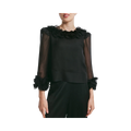 Organza Frilly Top - Black