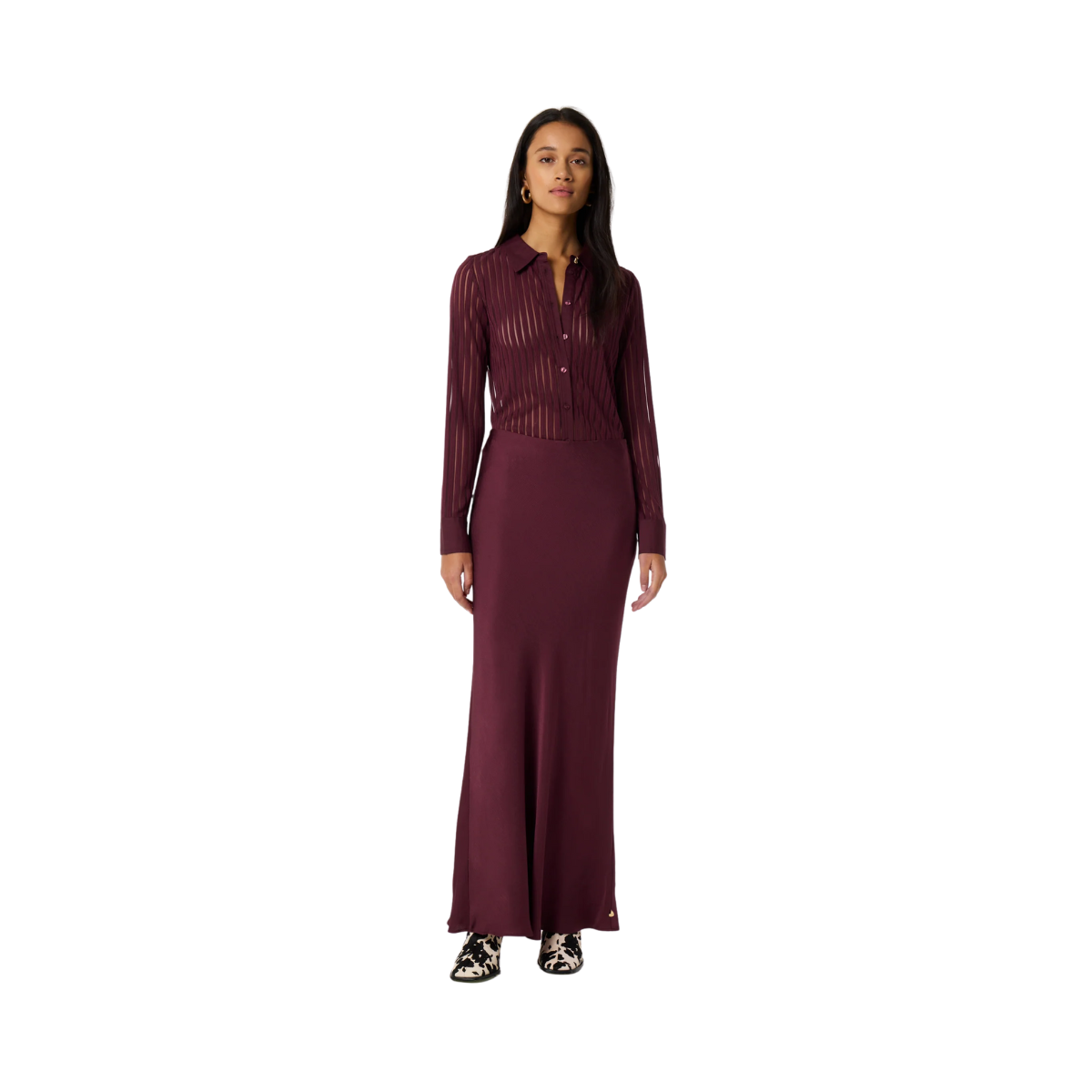 Laurent Skirt - Deep Burgundy