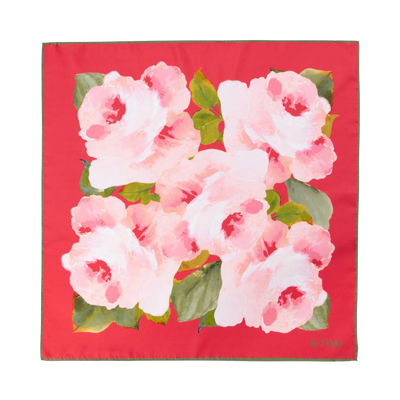 Silk Scarf Large - Rouge Fleur