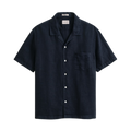 Gmnt Dyed Linen Camp Shirt - Evening Blue