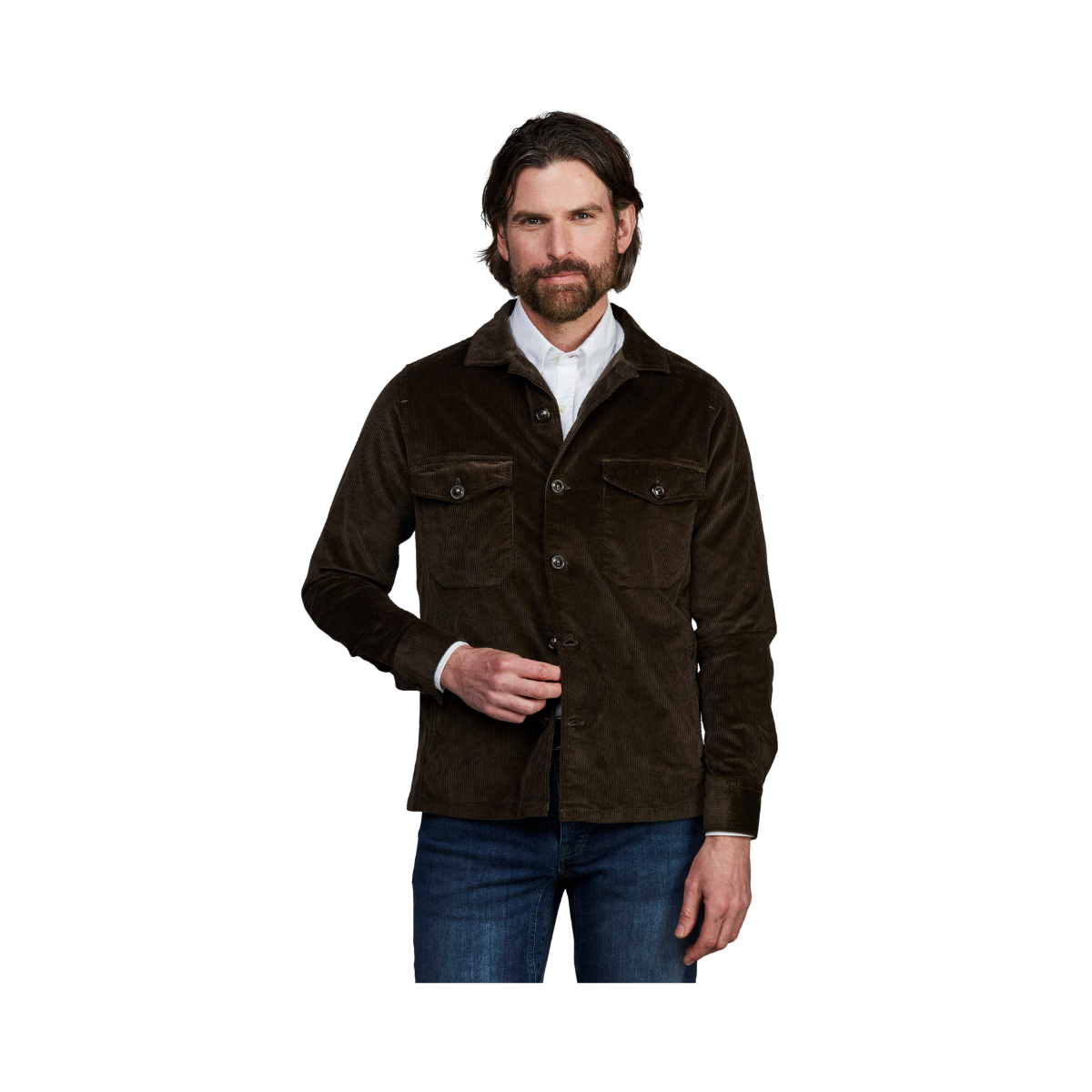 Corduroy Overshirt - Dark Green