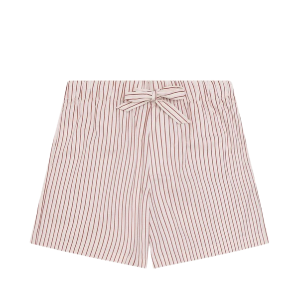 Trace Loose Satin Shorts - Red Stripe