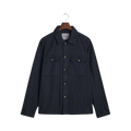 Reg Cot/Linen Overshirt - Evening Blue