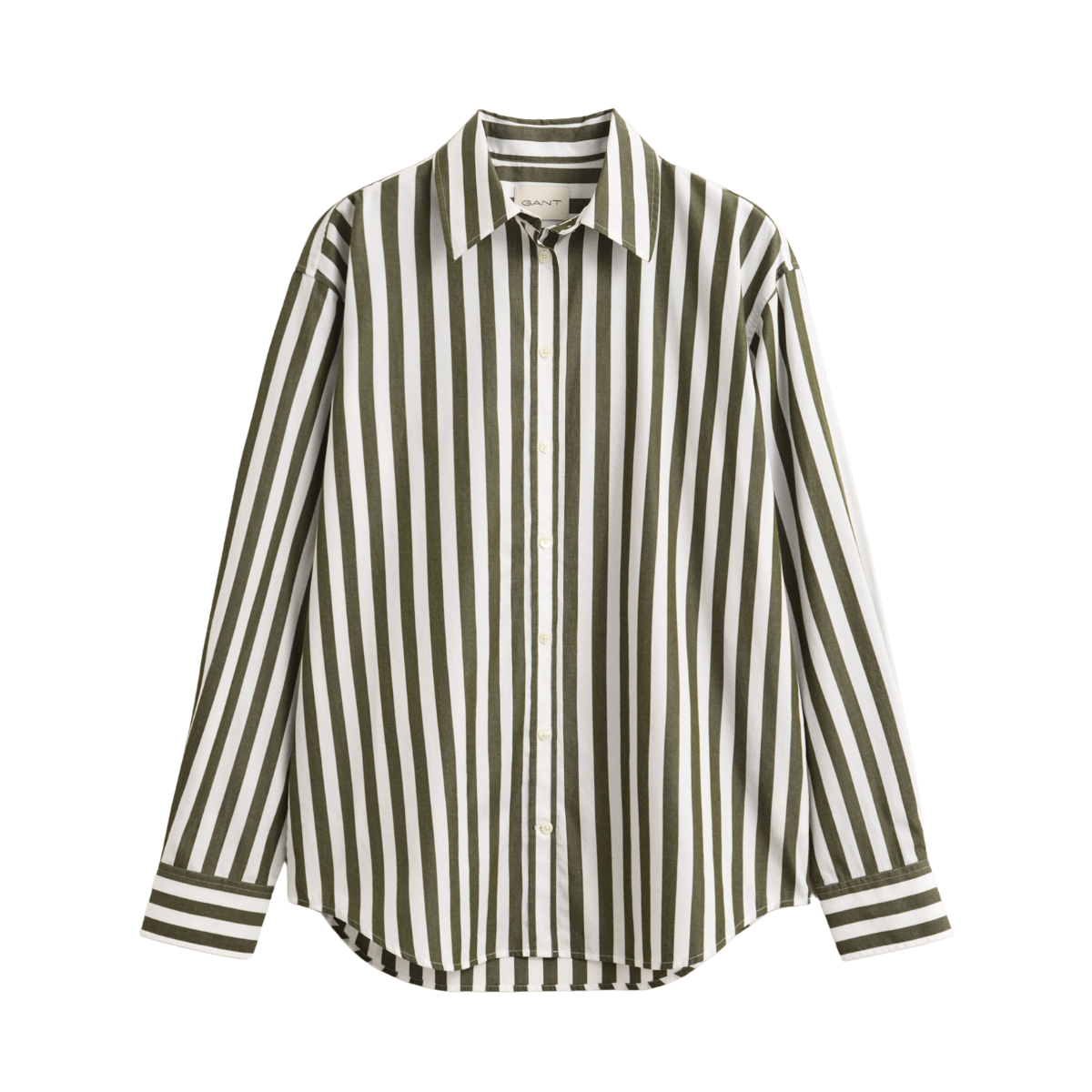 Rel Striped Classic Poplin Shirt - Country Green