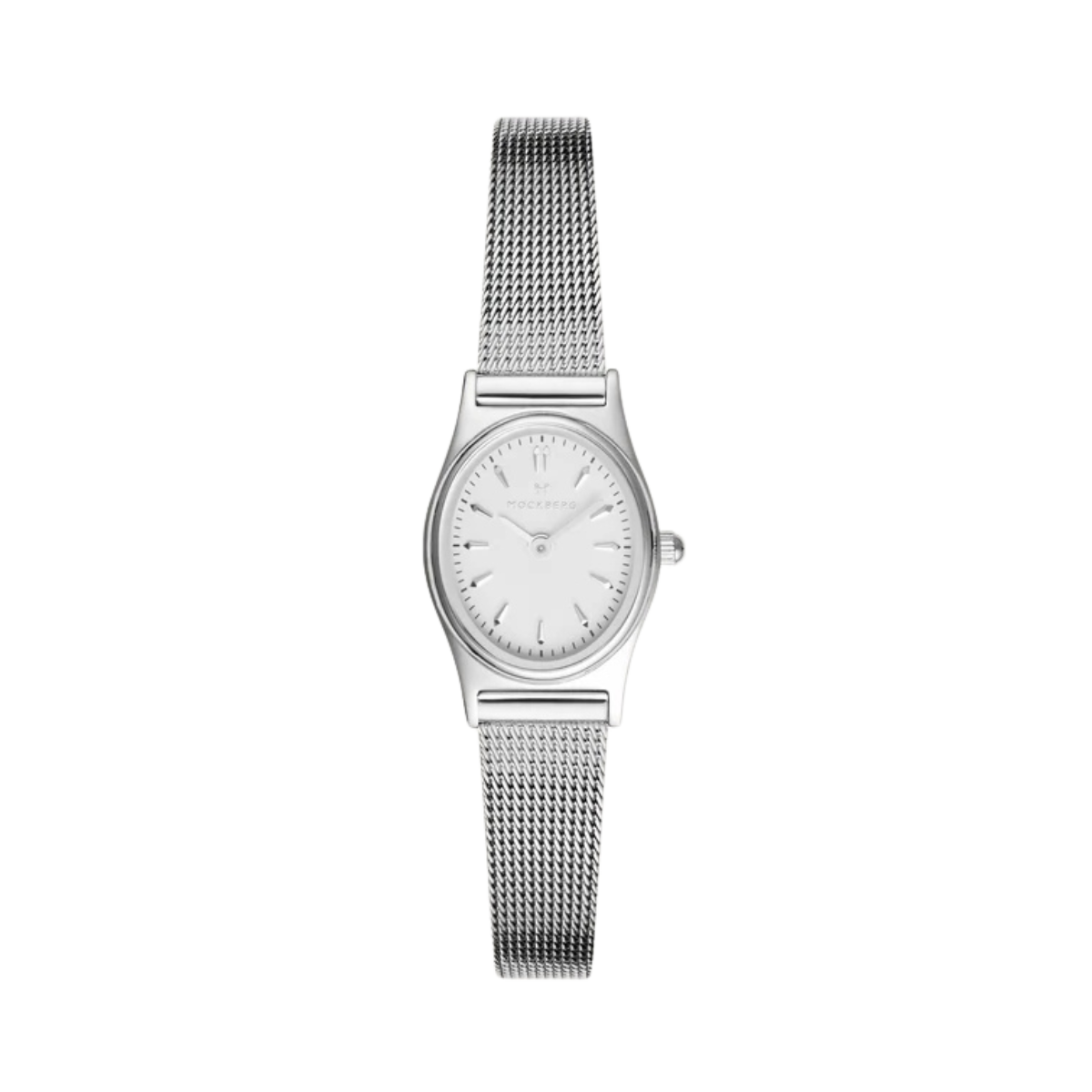 Retro Mesh Silver Watch - Silver