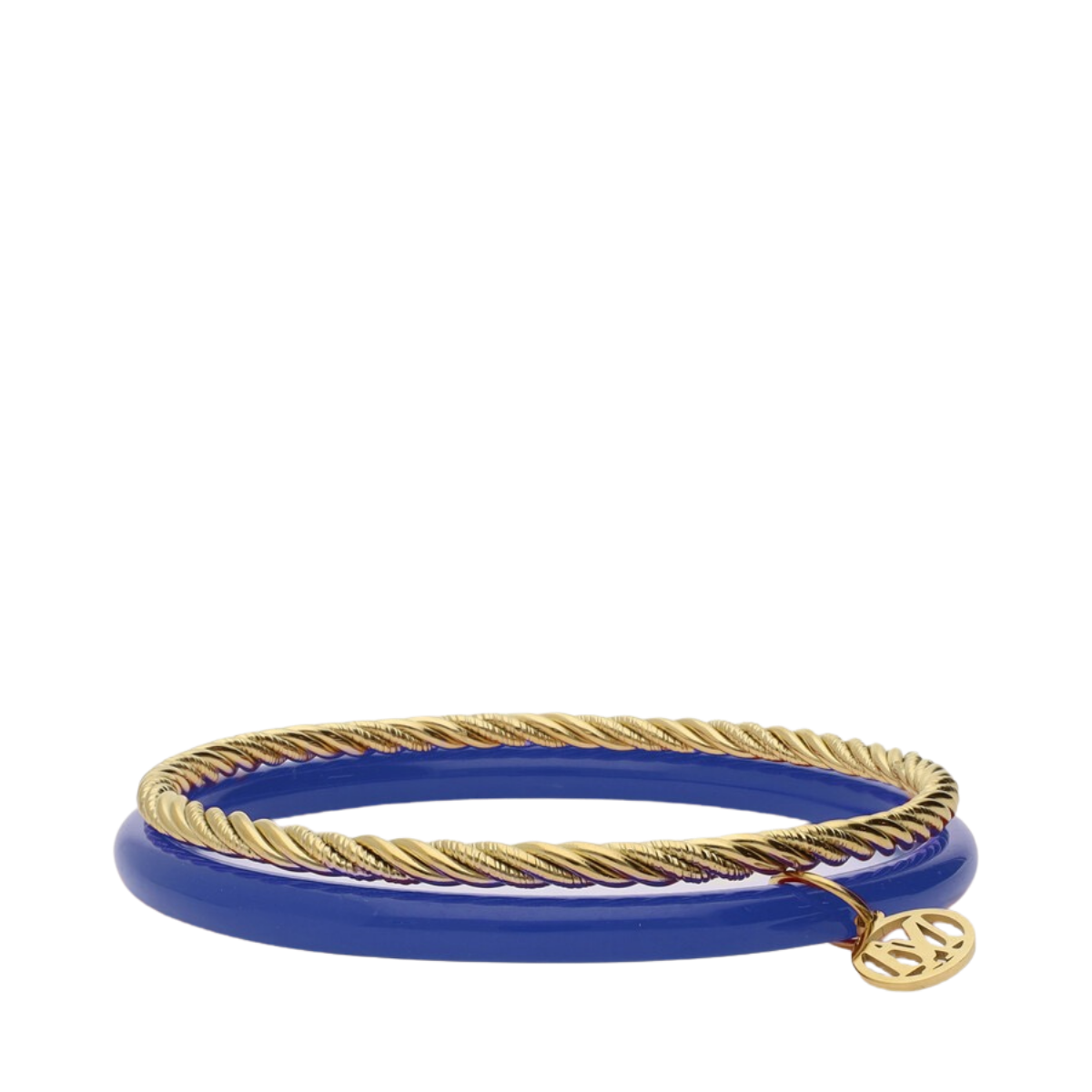 Bangle Set Thin Cobalt - Gold