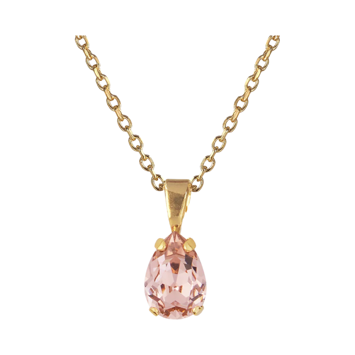 Petite Drop Necklace Gold - VINTAGE ROSE
