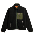 Vintage Retro Full Zip Fleece - 02a black