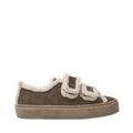 Shearling Low Velcro - Dark Brown