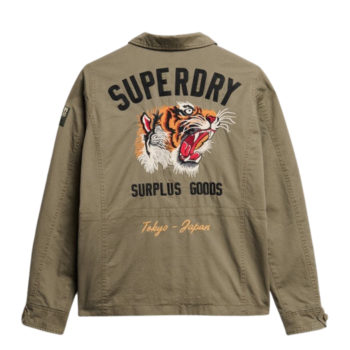 Embroidered M65 Military Jkt - Moss Khaki