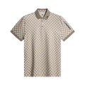 Tour Tech Print Polo - Bridge Stack Brindle M