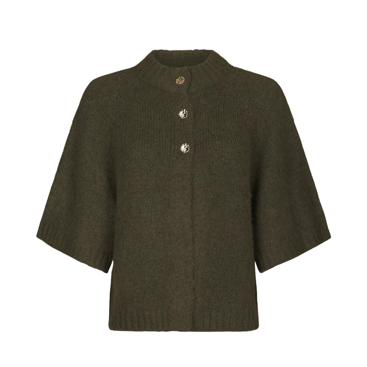 Benuta Fluffy Knit Cardigan - Army