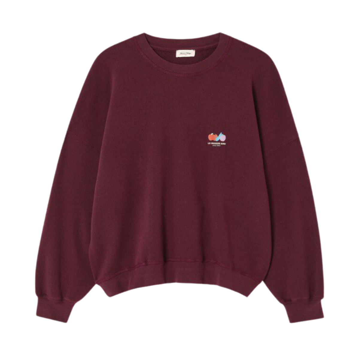 Sweat Ample Ml Col Rond - Lie De Vin