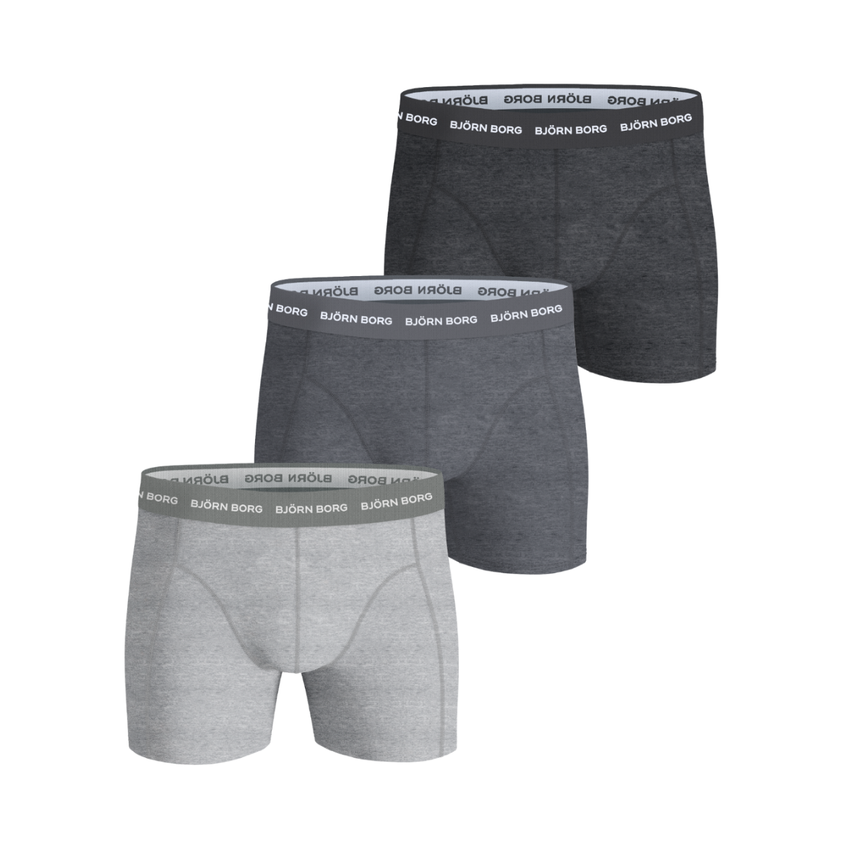 Cotton Stretch Boxer 3P - Grey Mix