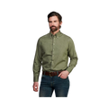 Zac Clrd Twill Denim Shirt - Olive Green