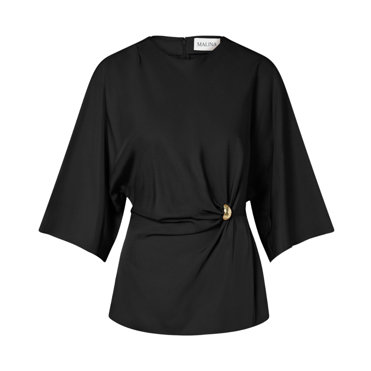 Zilla Brooch Detailed Blouse - Black