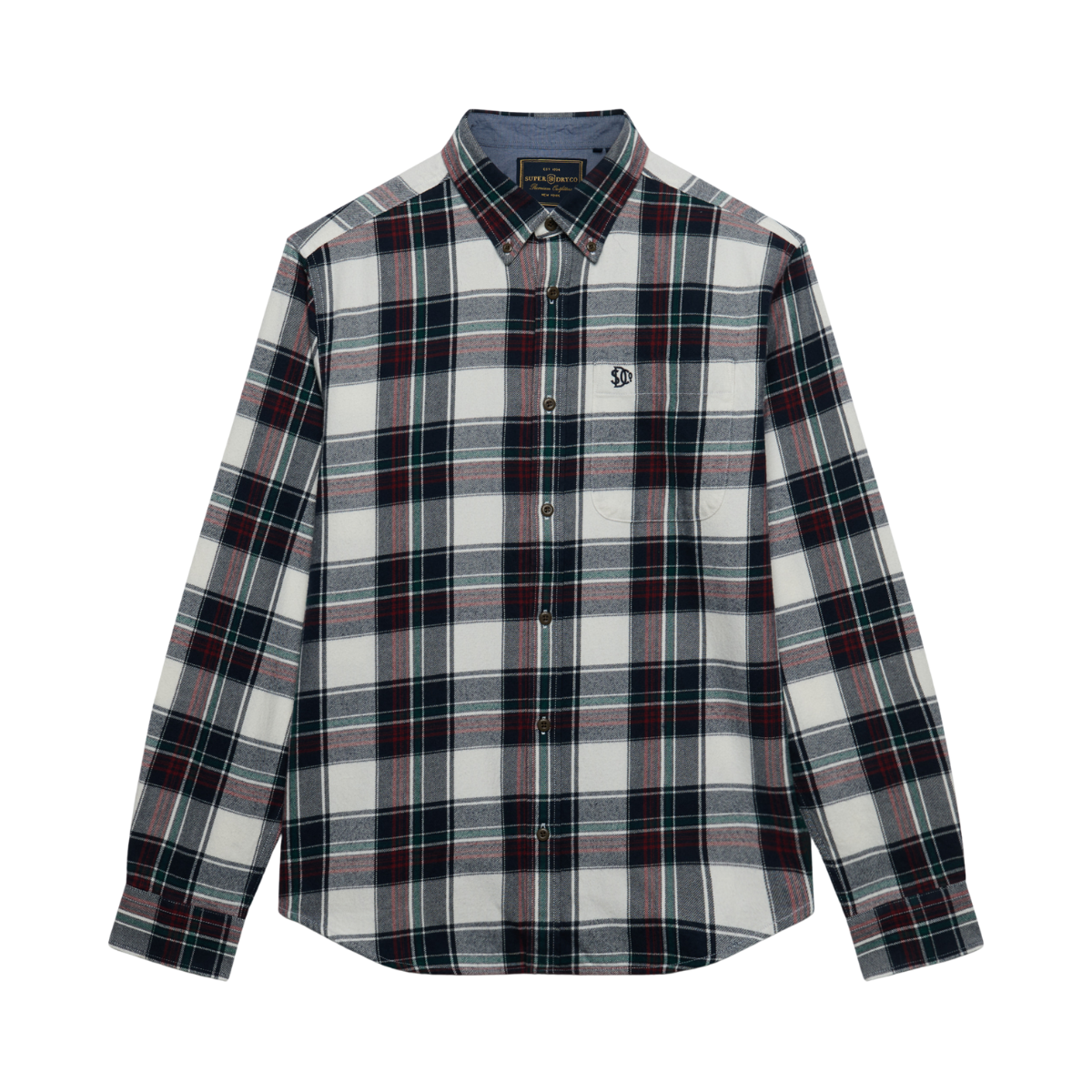 L/S Cotton Lumberjack Shirt - Skylar Check White