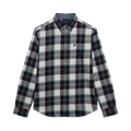 L/S Cotton Lumberjack Shirt - Skylar Check White