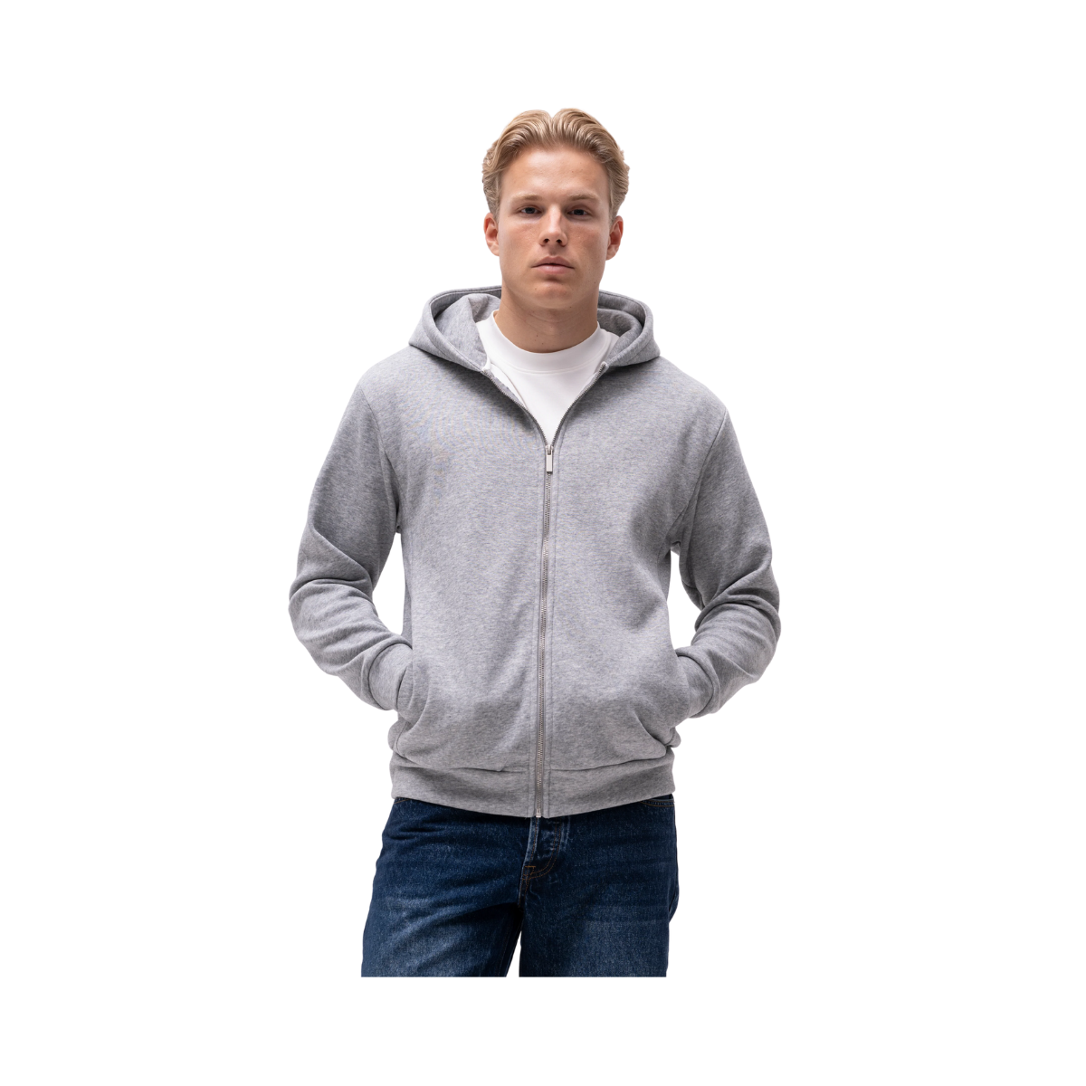 Sawako Zip Hoodie - Light Grey