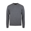 Sweater Knitted Crew Lambs Wool - Grey
