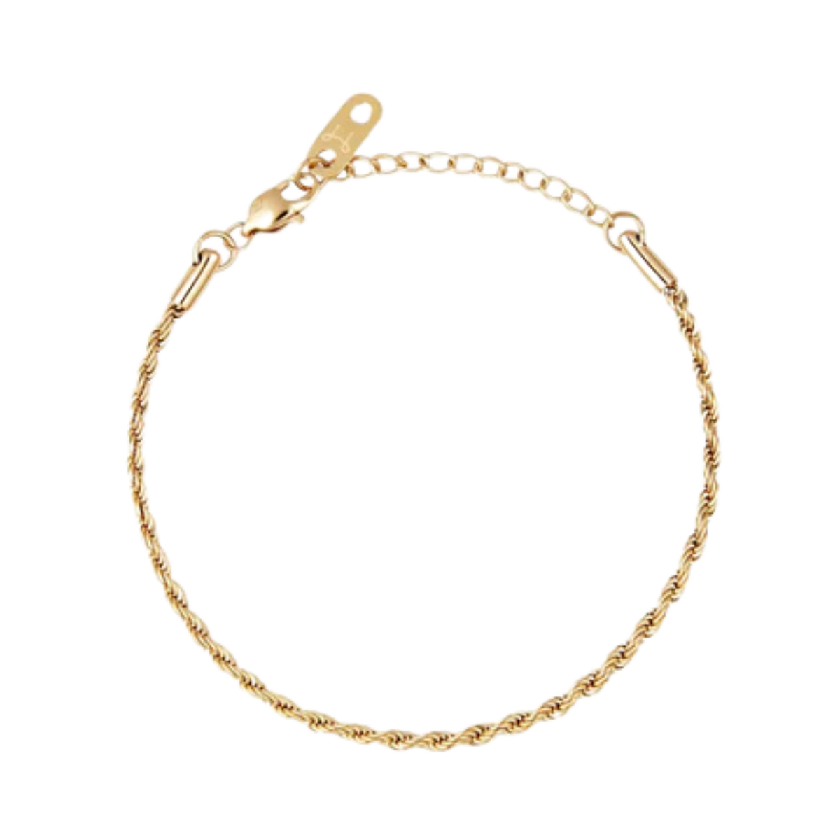 Thin Rope Bracelet Gold Medium - gold