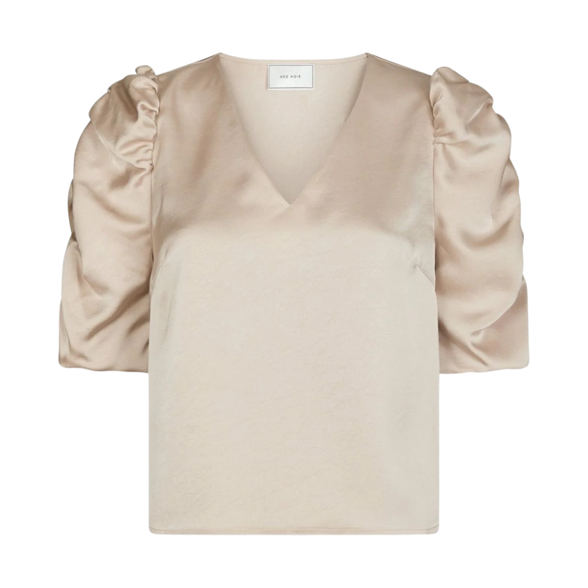 Elba Heavy Sateen Blouse - Champagne