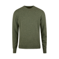 Sweater Knitted Crew Lambs Wool - Green