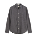 Reg Windblown Flannel Check Shirt - Evening Blue