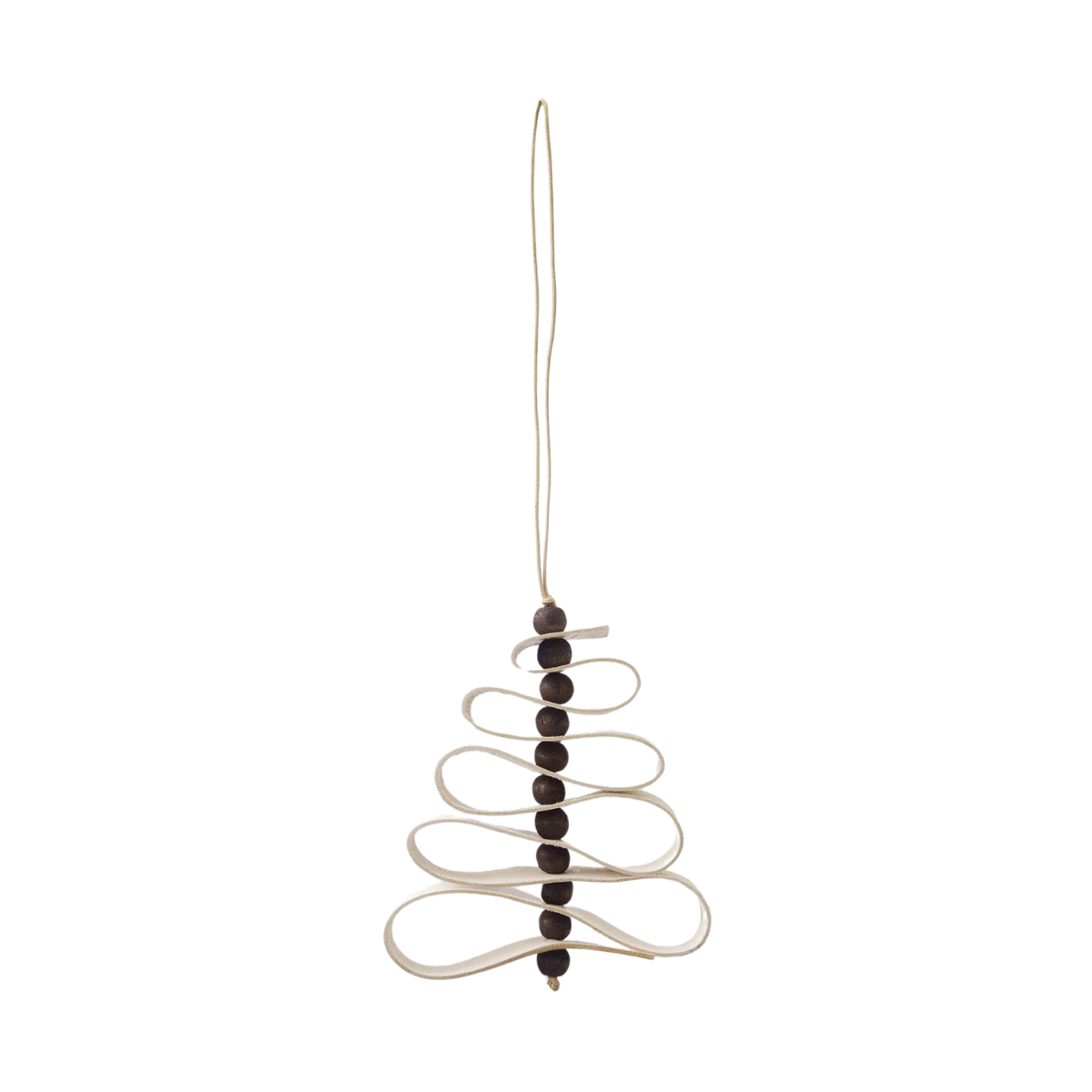 Ornament Beaded Tree Julgransdekoration - BEIGE